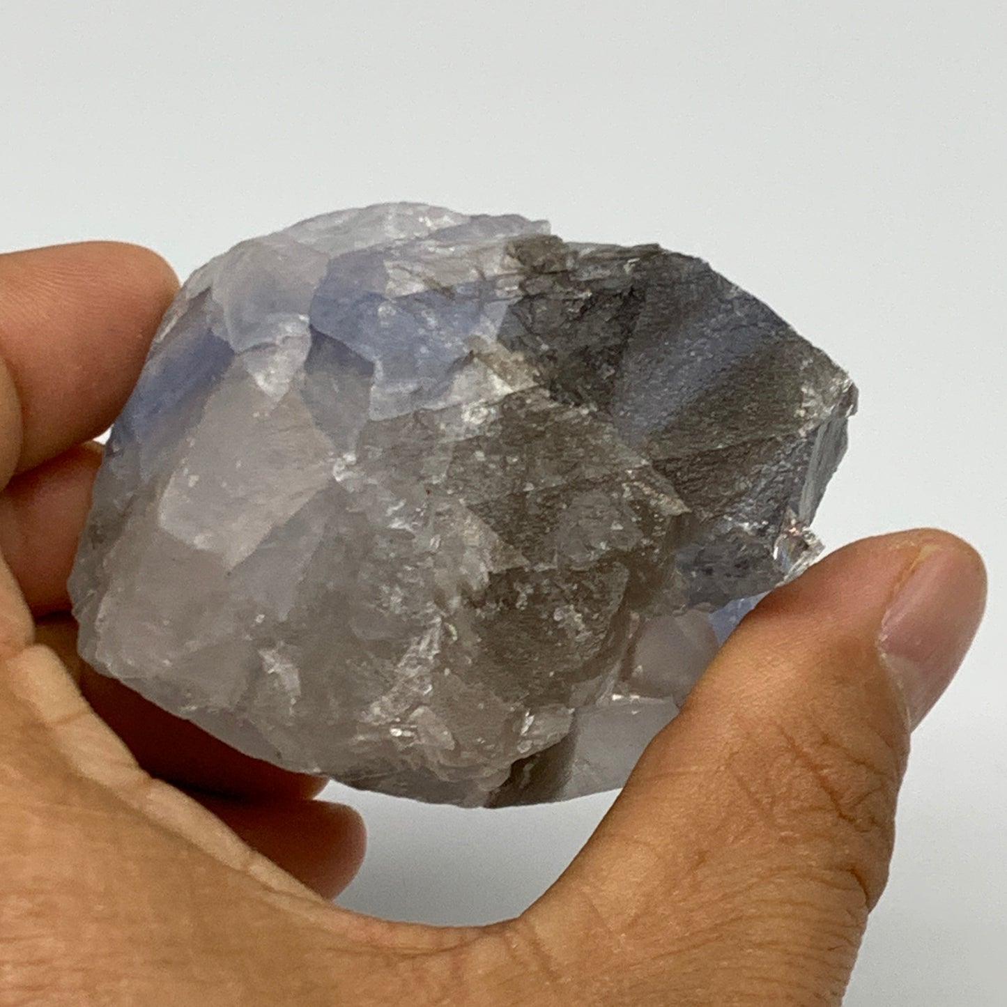 154.1g,2.5"x1.7"x1.5",Purple Fluorite Crystal Mineral Specimen @Pakistan,B27727