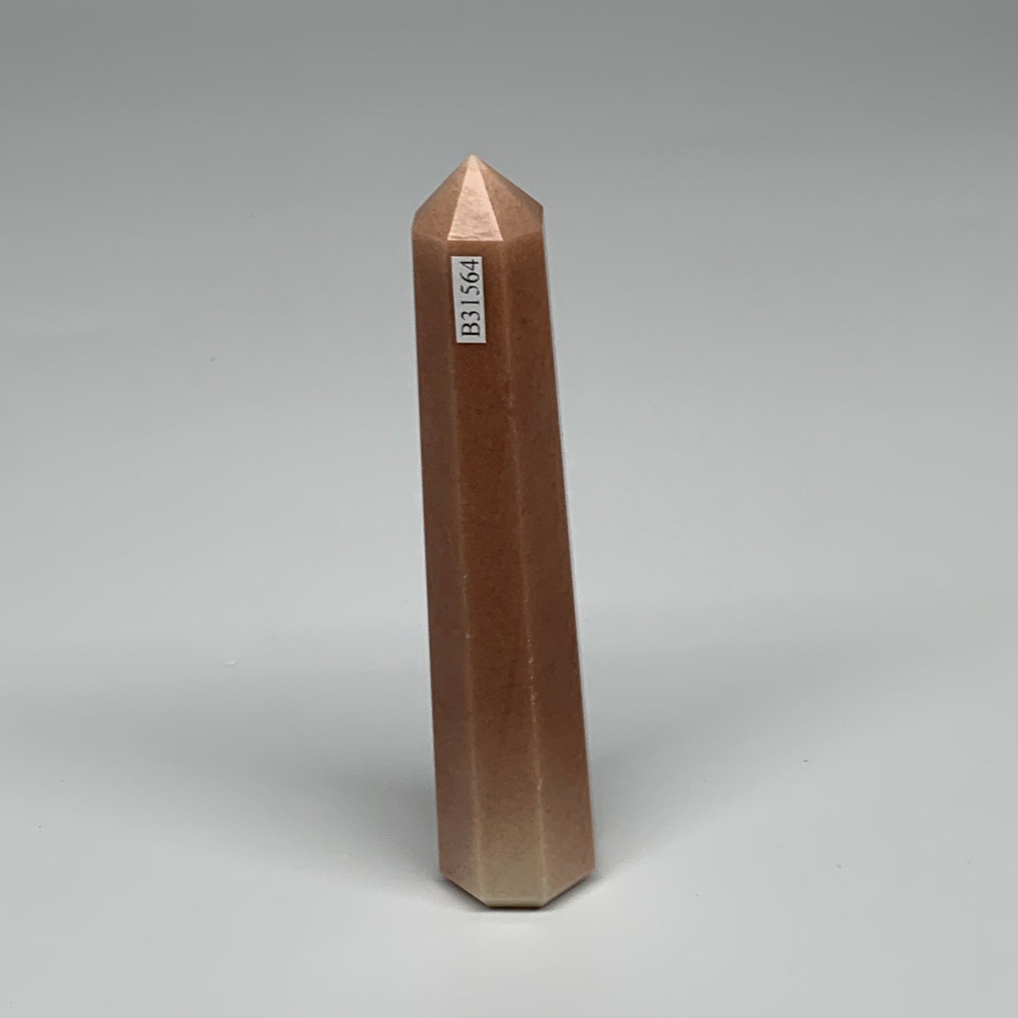 140.7g, 5.1"x1"x1" Red Aventurine Tower Obelisk Point Crystal @India,B31564