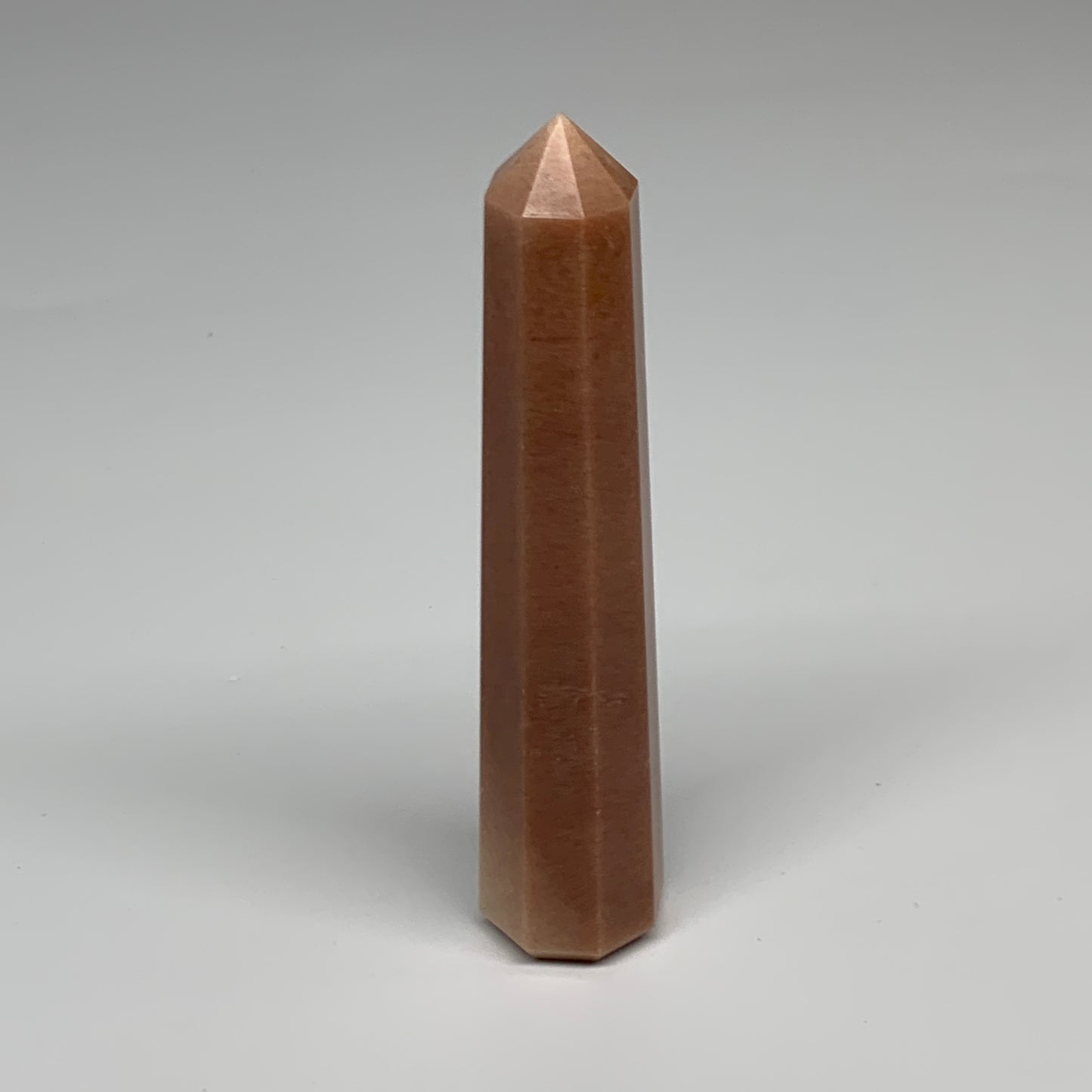 140.7g, 5.1"x1"x1" Red Aventurine Tower Obelisk Point Crystal @India,B31564