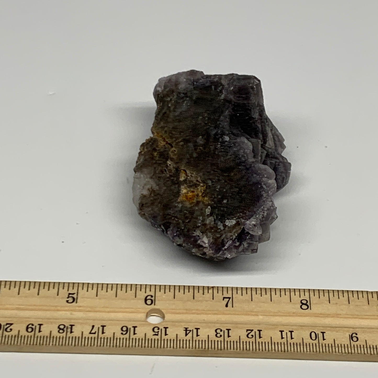 184.4g,3"x2.2"x1.6",Purple Fluorite Crystal Mineral Specimen @Pakistan,B27729