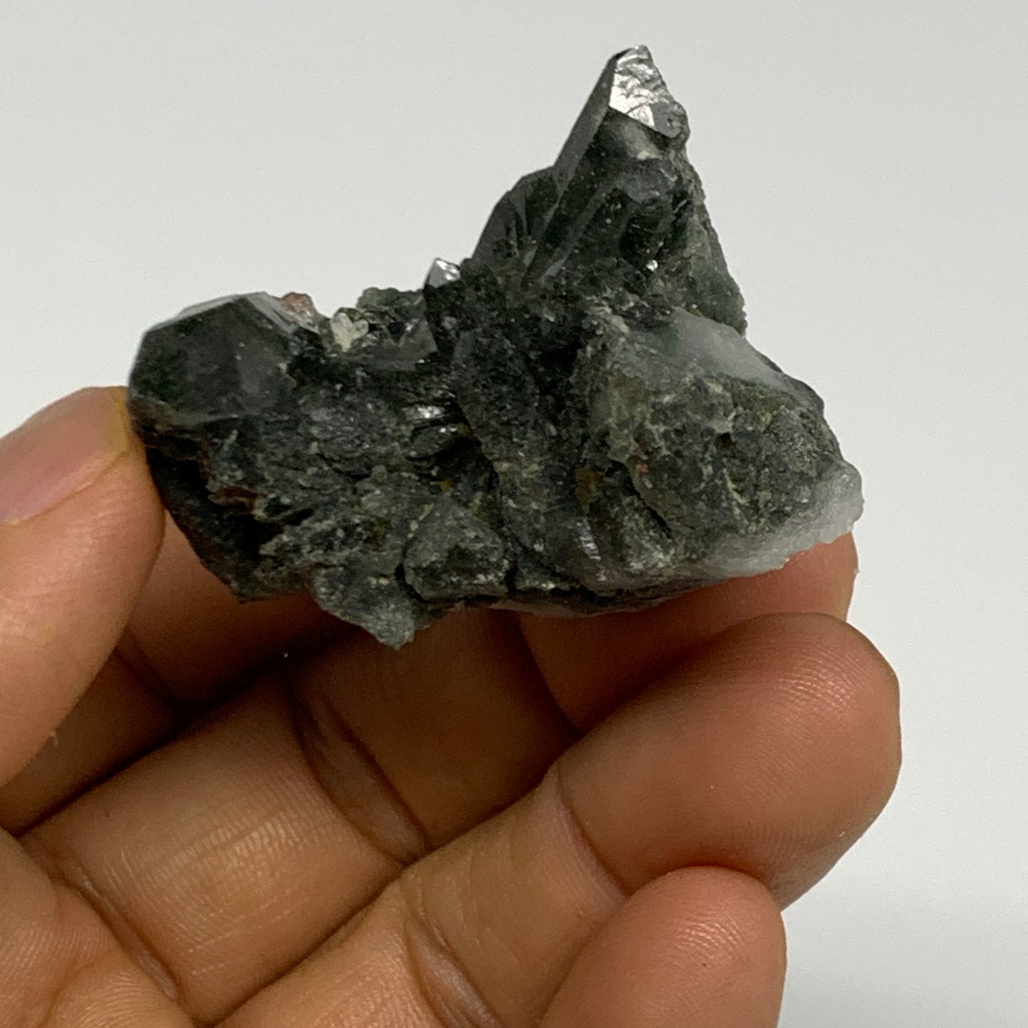 31.6g, 1.6"x1.1"x1.2", Chlorine Quartz Crystal Mineral,Specimen Terminated,B2773