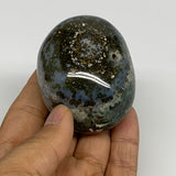 181.4g, 2.4"x1.9"x1.6" Natural Ocean Jasper Palm-Stone Orbicular Jasper, B30732