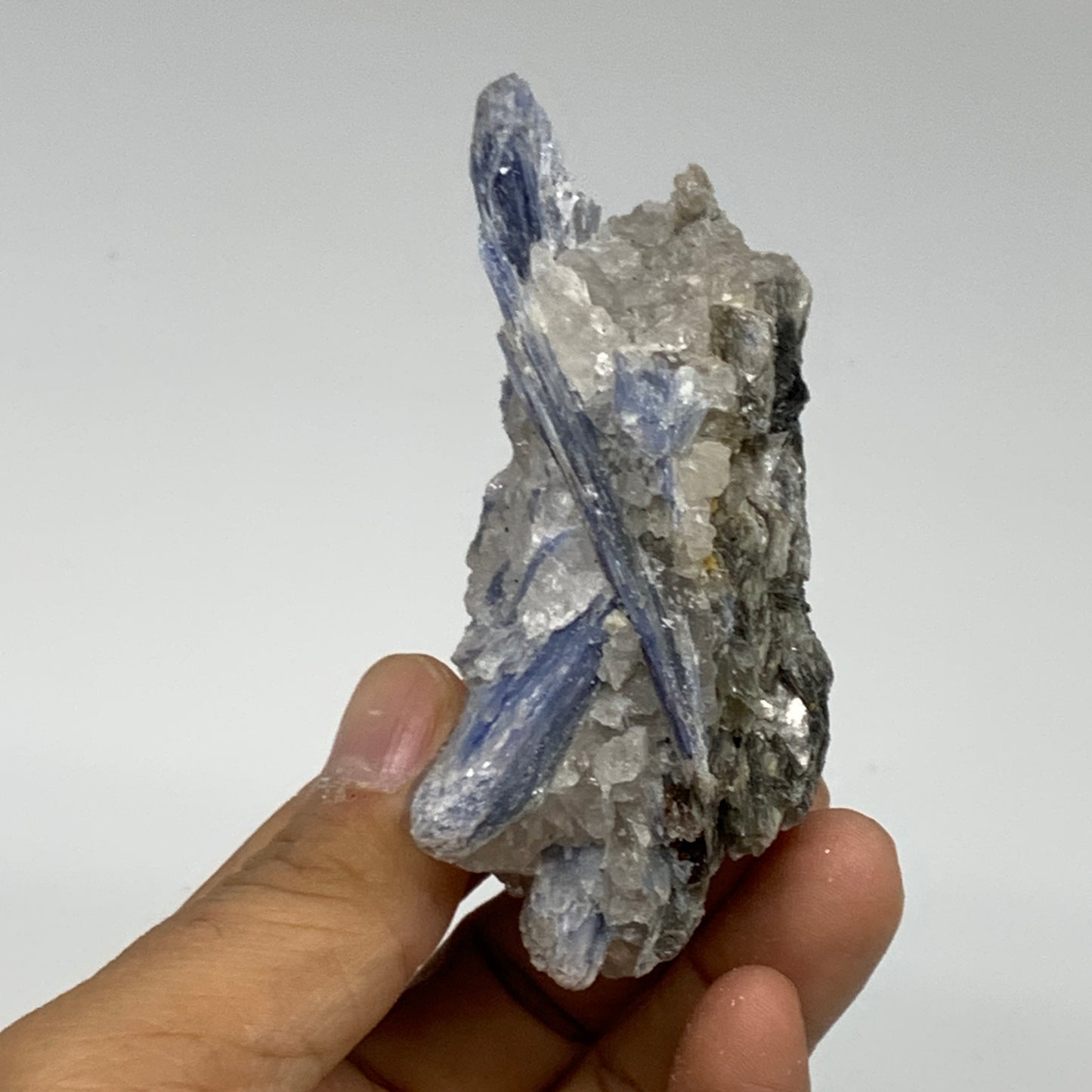 167.8g, 3.3"x1.9"x1.2",Blue Kyanite Quartz  Mineral Specimen @Brazil, B32882