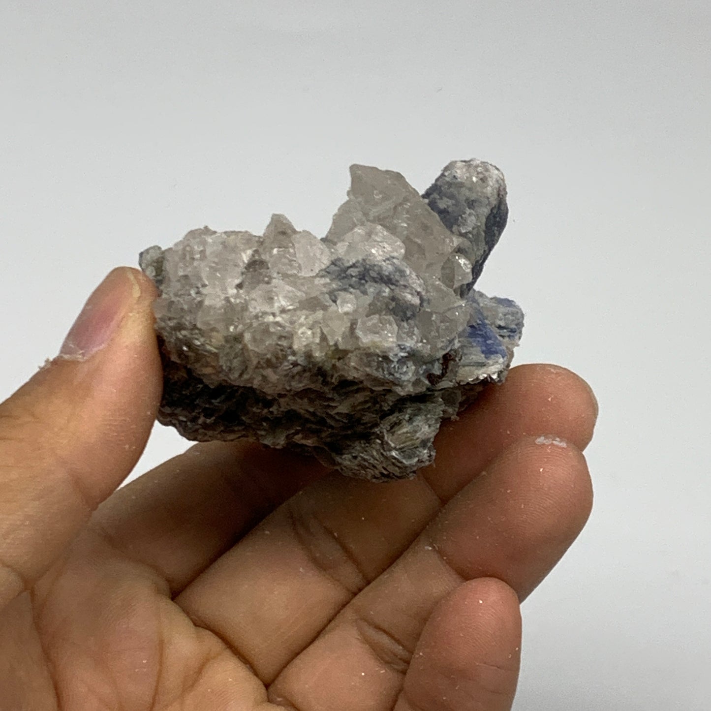 167.8g, 3.3"x1.9"x1.2",Blue Kyanite Quartz  Mineral Specimen @Brazil, B32882