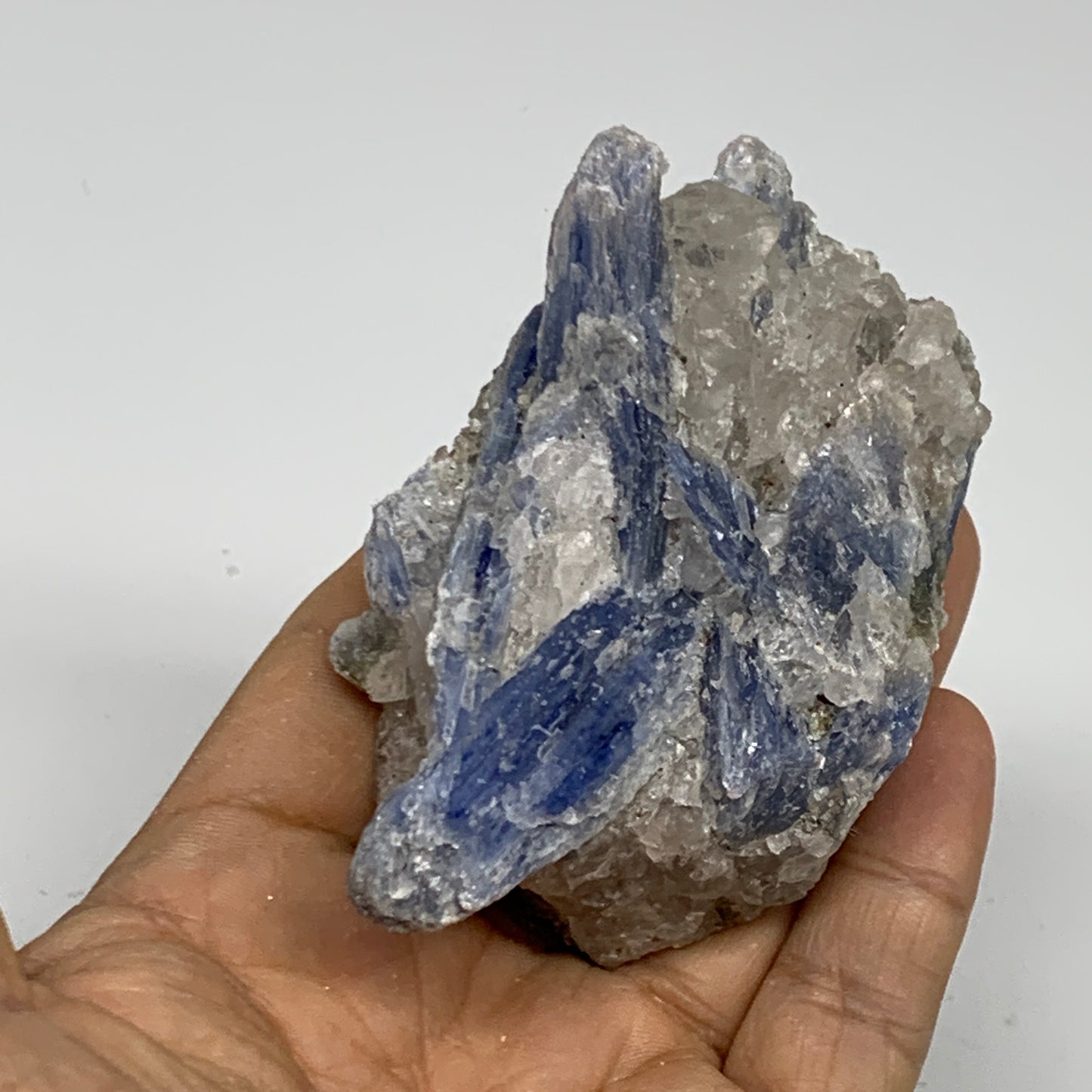 167.8g, 3.3"x1.9"x1.2",Blue Kyanite Quartz  Mineral Specimen @Brazil, B32882
