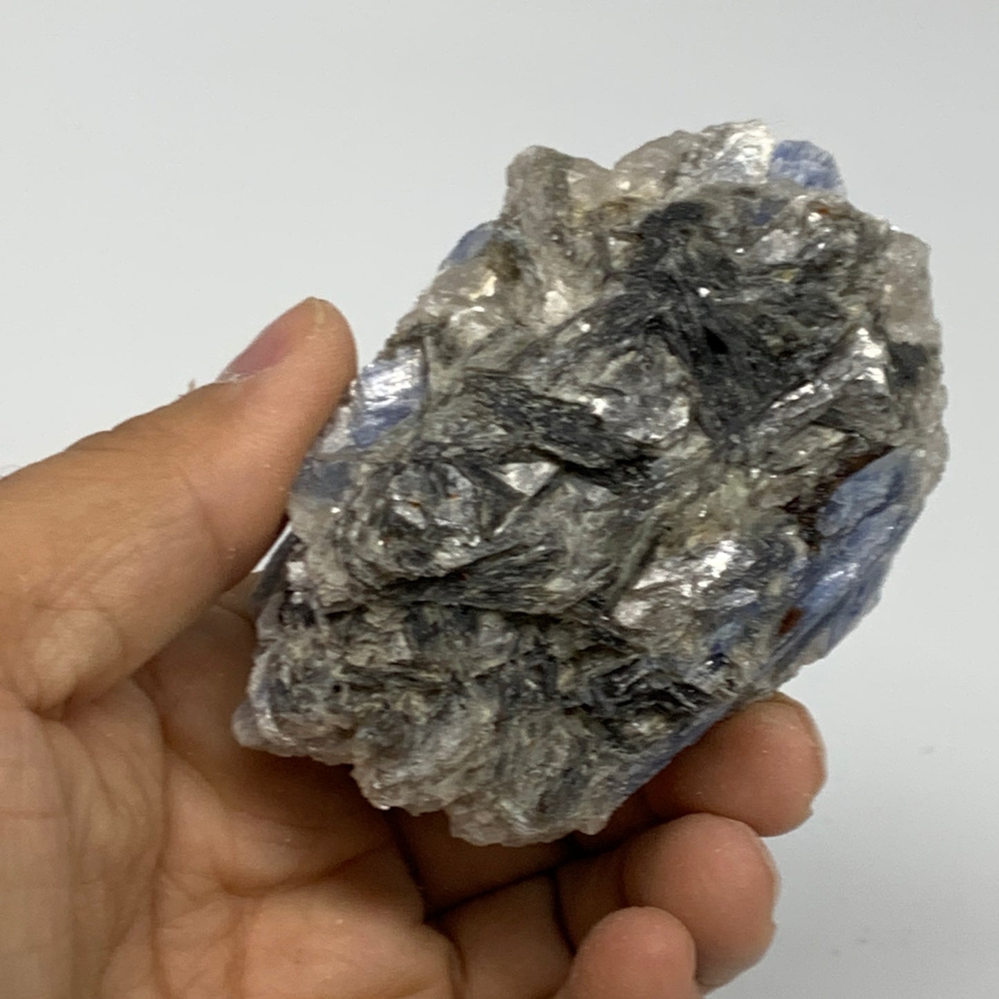 167.8g, 3.3"x1.9"x1.2",Blue Kyanite Quartz  Mineral Specimen @Brazil, B32882