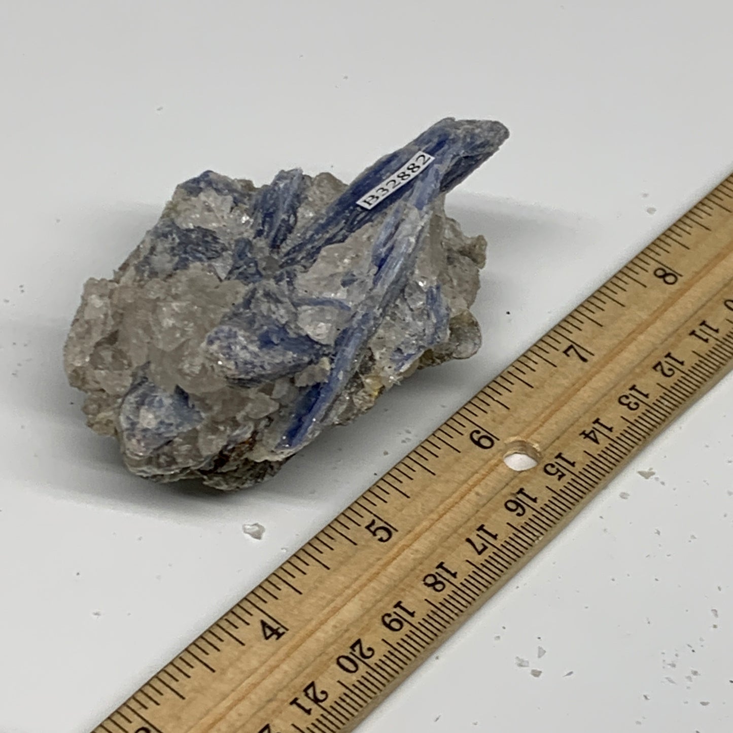 167.8g, 3.3"x1.9"x1.2",Blue Kyanite Quartz  Mineral Specimen @Brazil, B32882