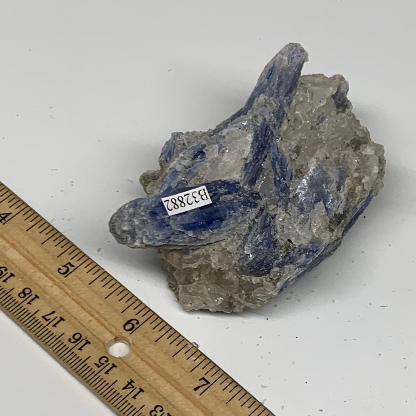 167.8g, 3.3"x1.9"x1.2",Blue Kyanite Quartz  Mineral Specimen @Brazil, B32882