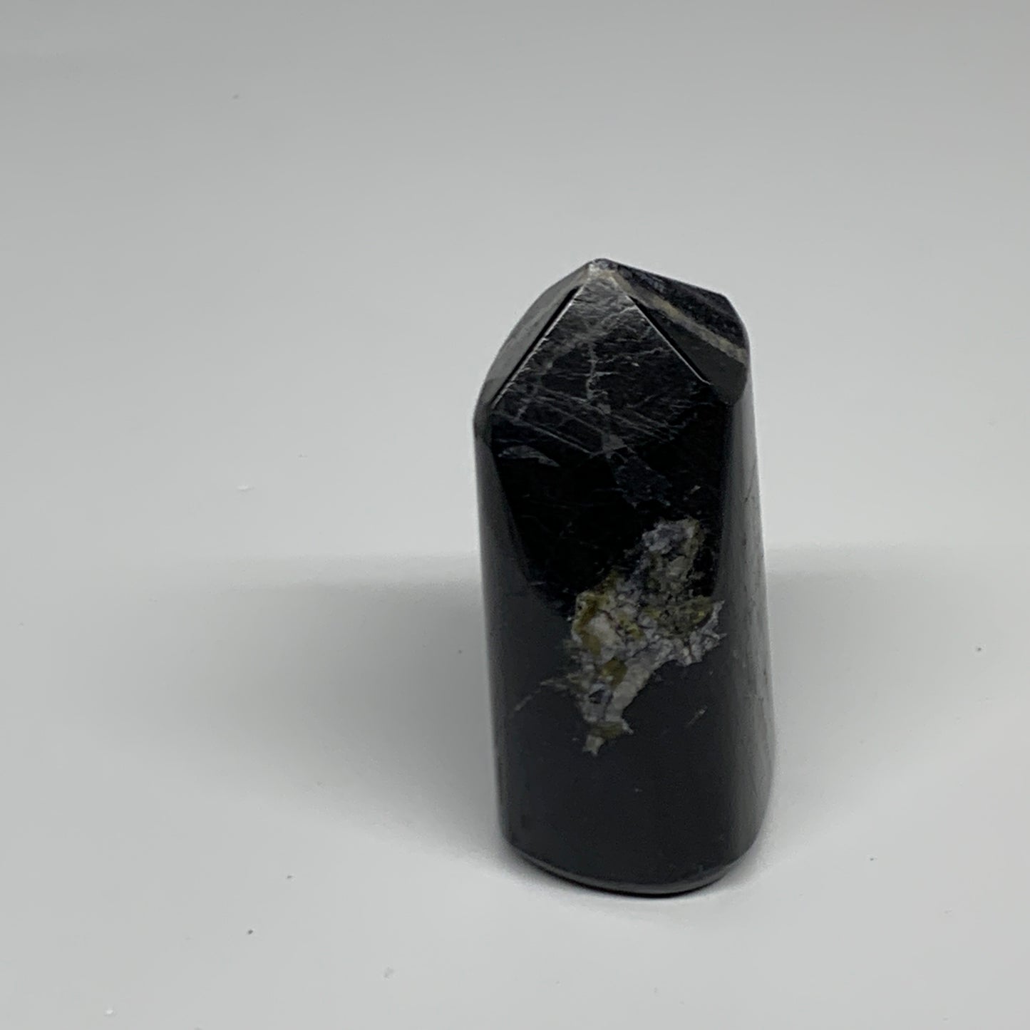 258g, 2.9"x2"x1.3" Black Tourmaline Tower Obelisk Point Crystal, B31569