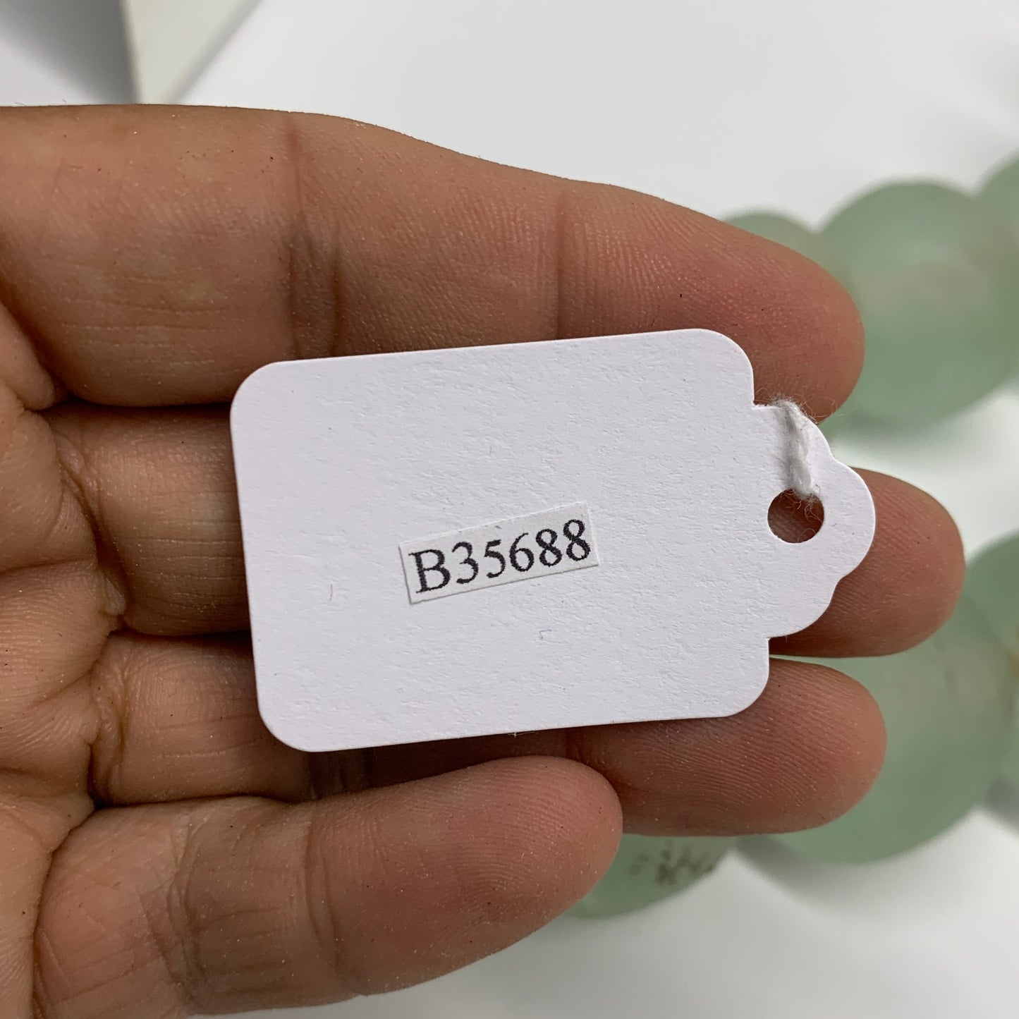 2.1 lbs, 26mm-33mm, 1 Strand, 22 beads, Green/Blue Sea Glass Beads, B35688