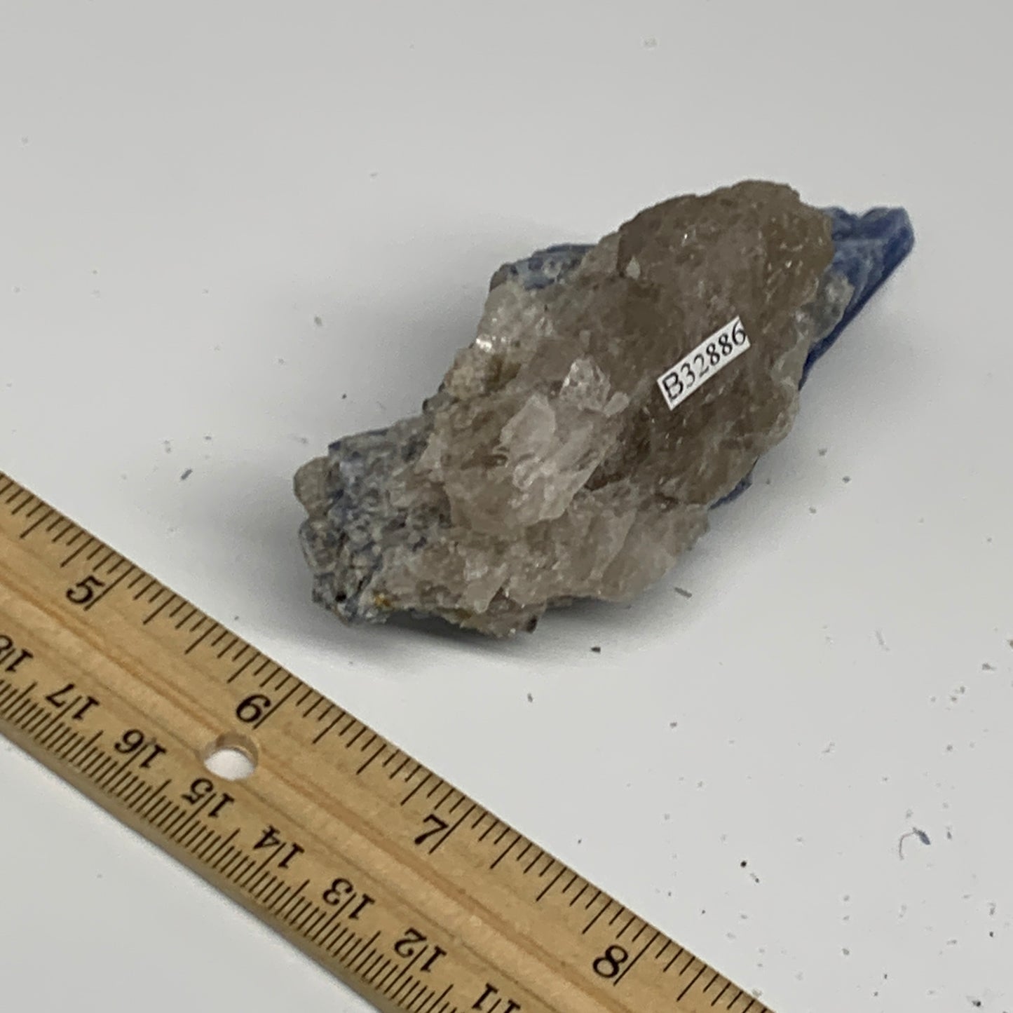 161g,4.5"x1.6"x1.4",Blue Kyanite Quartz  Mineral Specimen @Brazil, B32886