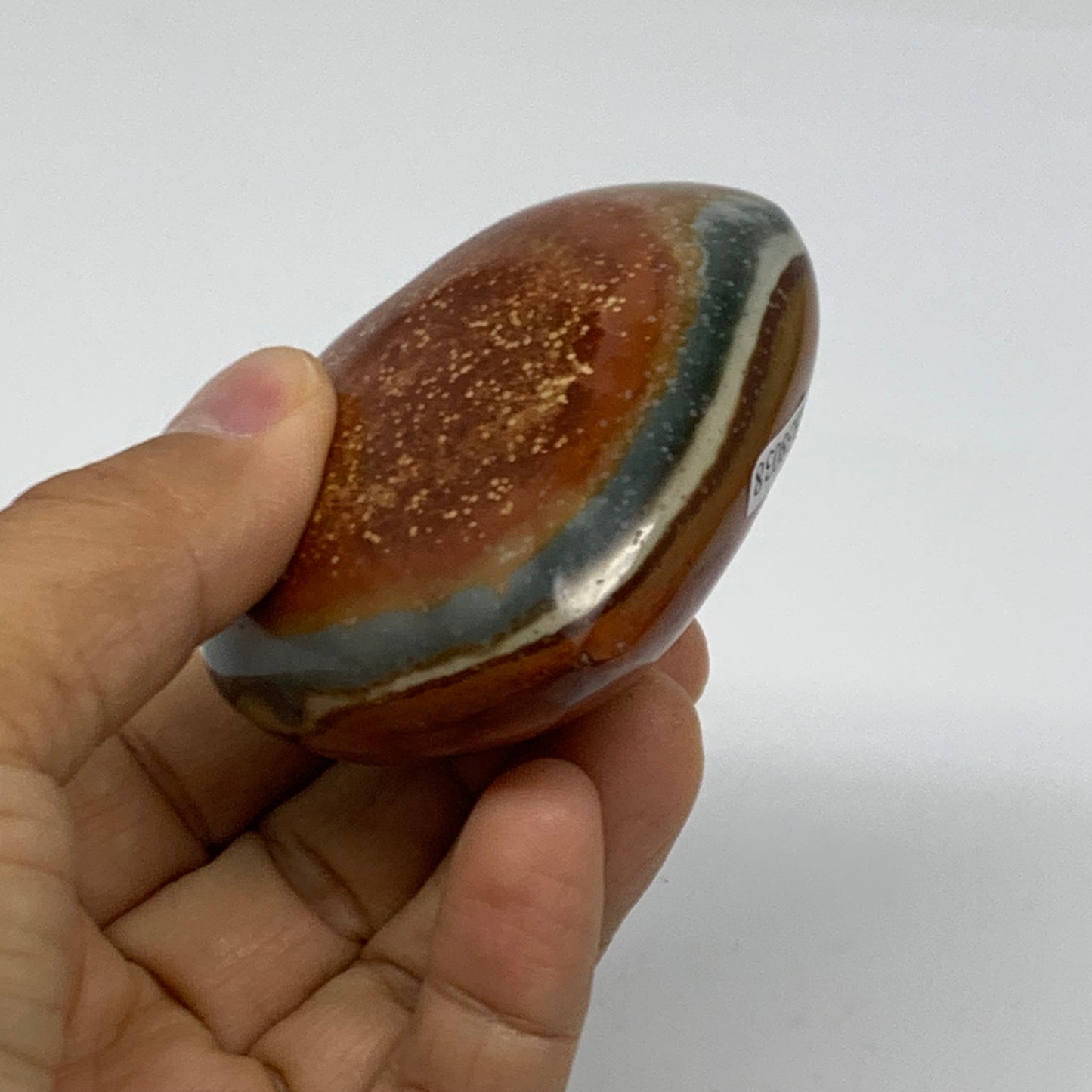 0.33 lbs, 2.4"x2.6"x1.2", Polychrome Jasper Heart Polished Crystal, B38038