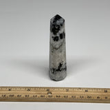 84.4g, 3.8"x1", Rainbow Moonstone Tower Obelisk Point Crystal @India, B29221
