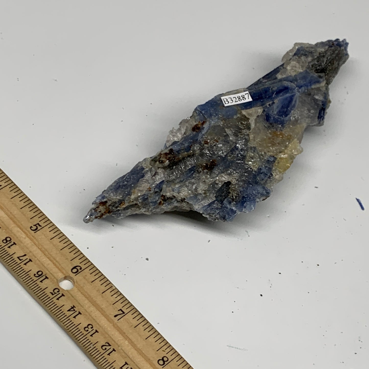 253.6g,6.6"x2"x1.1",Blue Kyanite Quartz  Mineral Specimen @Brazil, B32887
