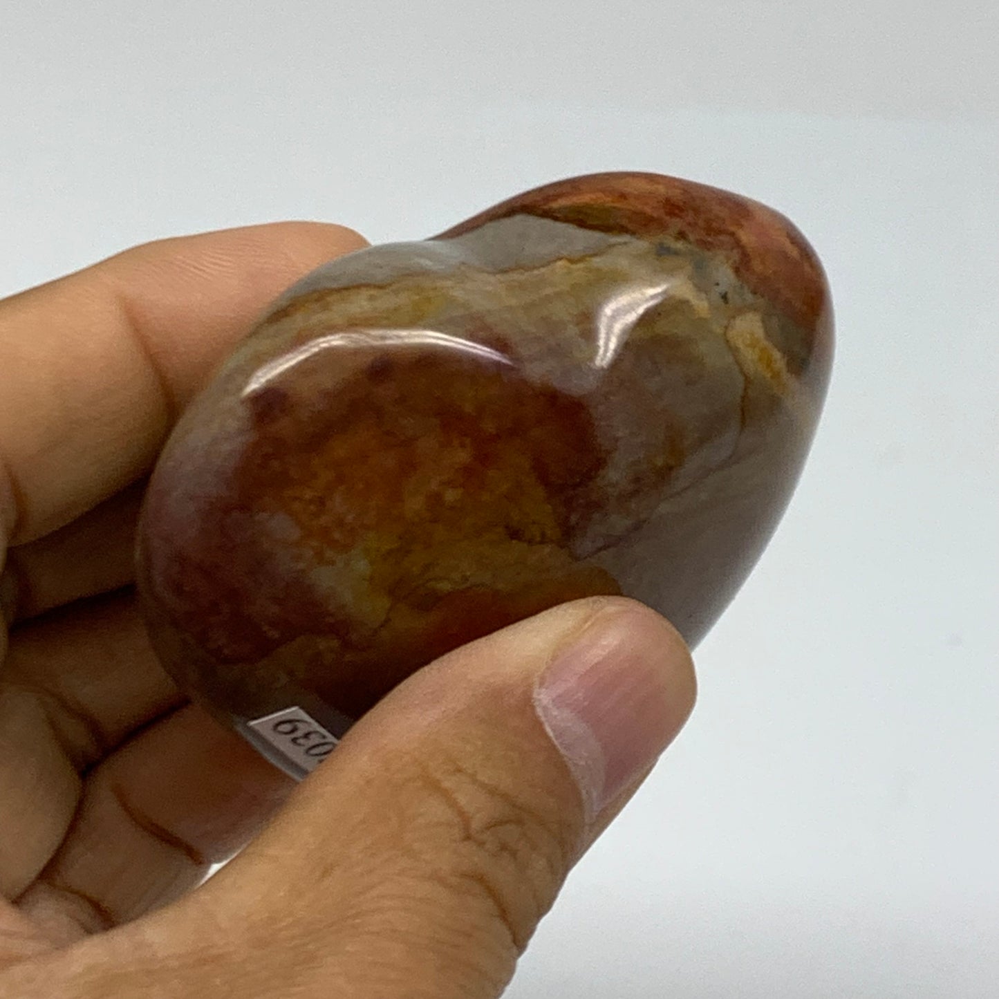 0.29 lbs, 2.3"x2.5"x1.2", Polychrome Jasper Heart Polished Crystal, B38039