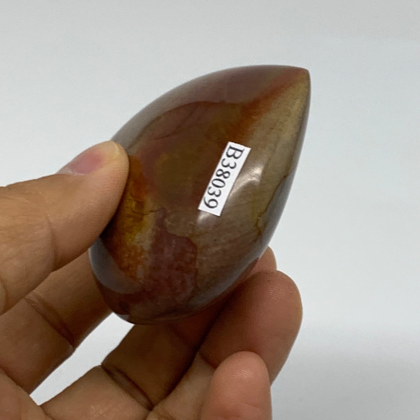 0.29 lbs, 2.3"x2.5"x1.2", Polychrome Jasper Heart Polished Crystal, B38039