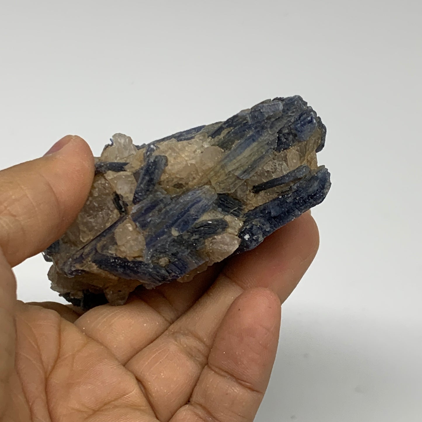 176.3g,3.8"x1.6"x1.2",Blue Kyanite Quartz  Mineral Specimen @Brazil, B32888