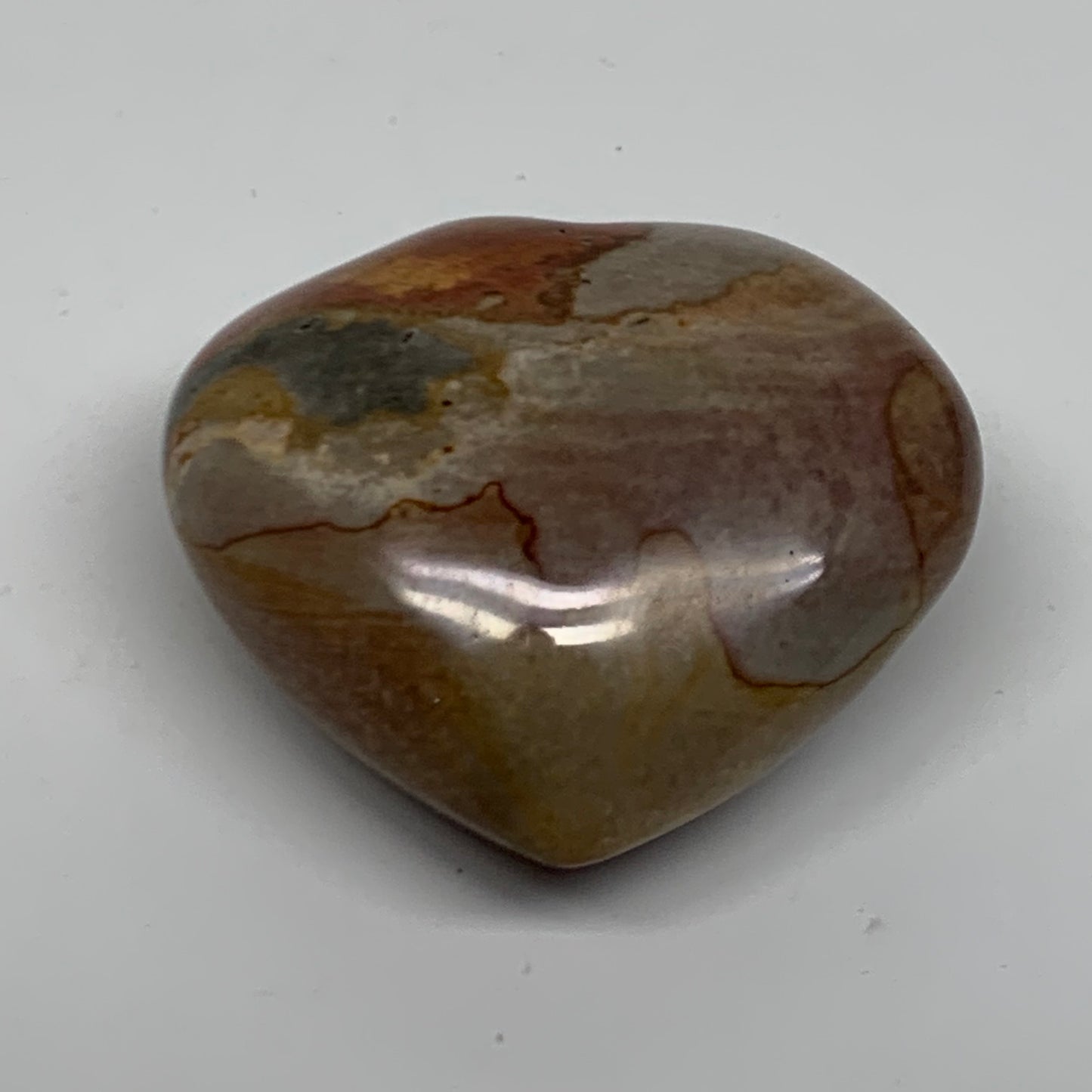 0.29 lbs, 2.3"x2.5"x1.2", Polychrome Jasper Heart Polished Crystal, B38039