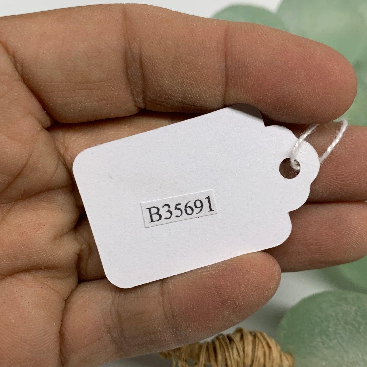 2.1 lbs, 23mm-31mm, 1 Strand, 23 beads, Green/Blue Sea Glass Beads, B35691