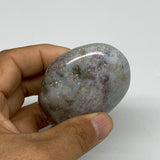 168.1g, 2.6"x2.2"x1.3" Natural Ocean Jasper Palm-Stone Orbicular Jasper, B30738