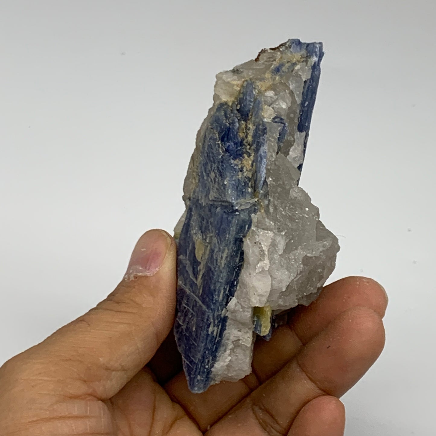 221.3g,3.8"x2.6"x1.6",Blue Kyanite Quartz  Mineral Specimen @Brazil, B32889