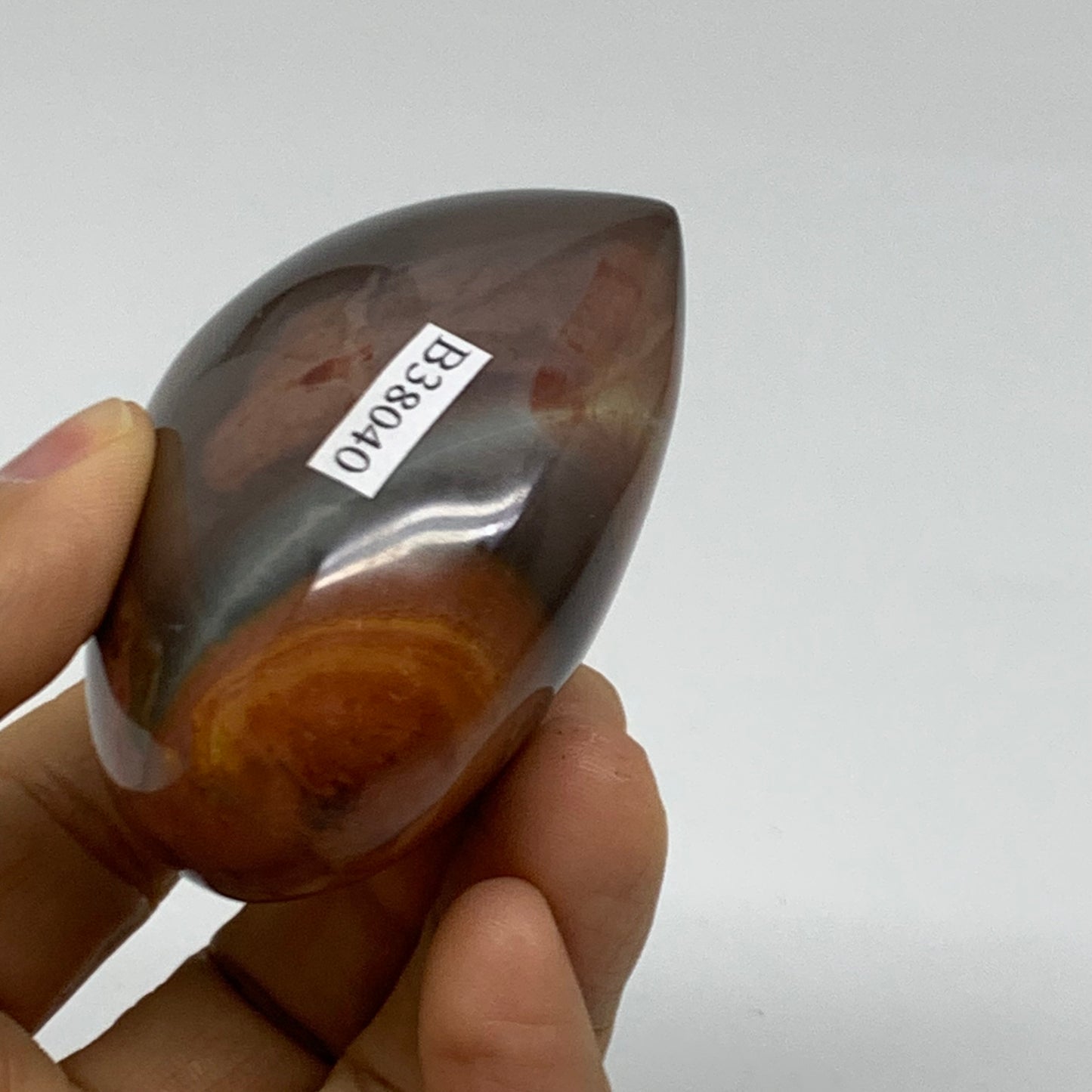 0.36 lbs, 2.3"x2.6"x1.4", Polychrome Jasper Heart Polished Crystal, B38040