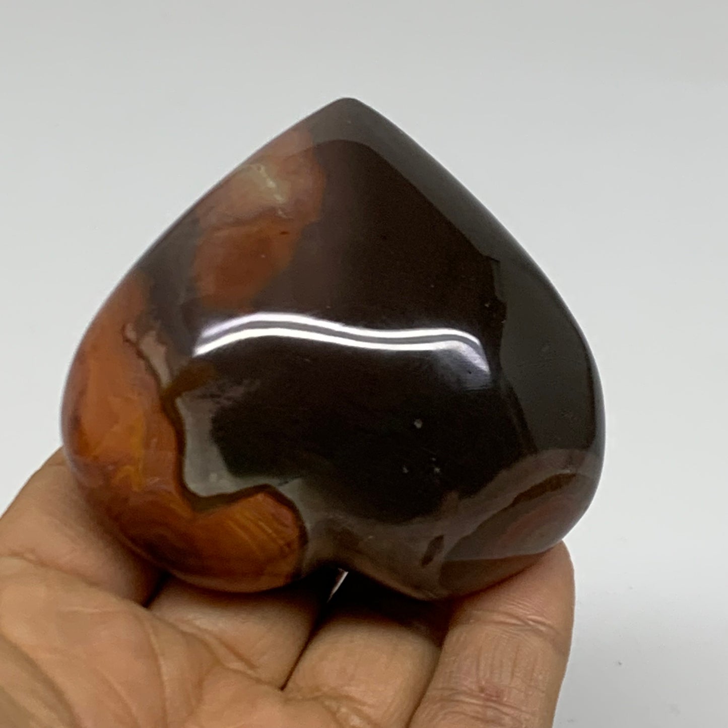 0.36 lbs, 2.3"x2.6"x1.4", Polychrome Jasper Heart Polished Crystal, B38040