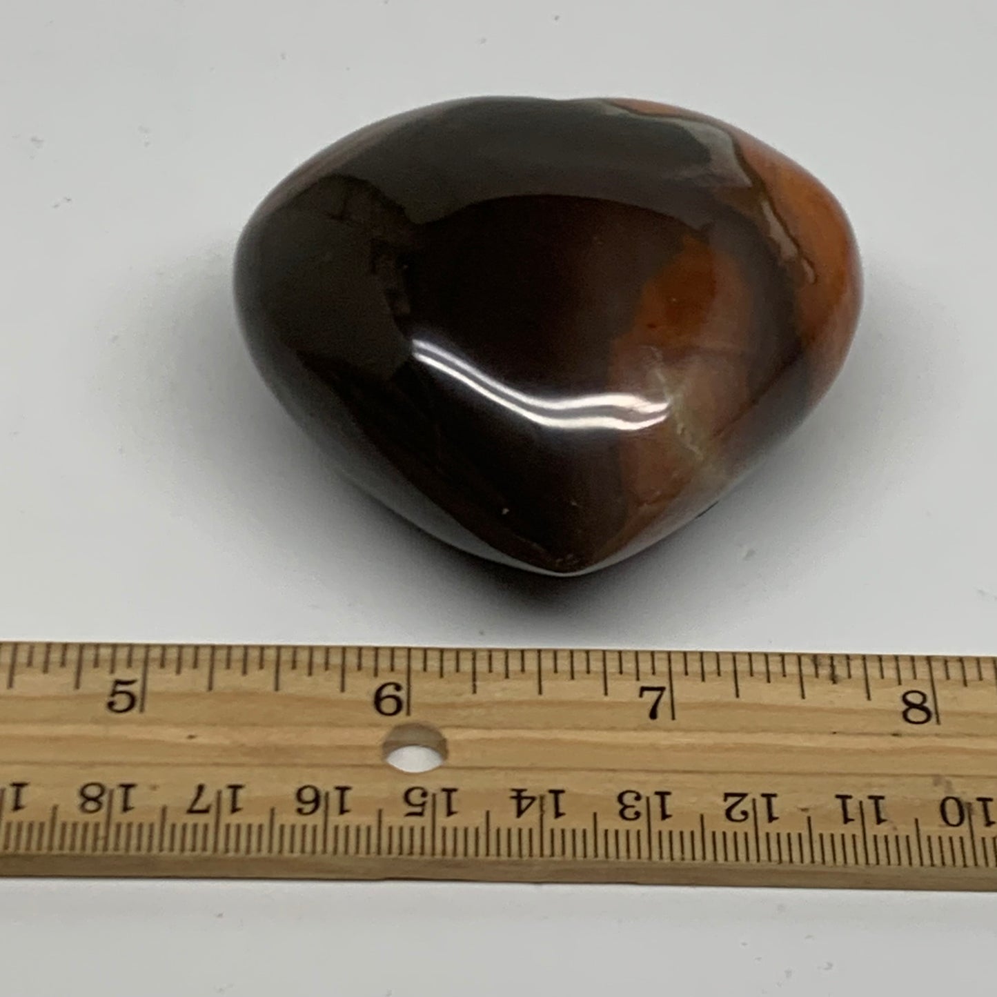 0.36 lbs, 2.3"x2.6"x1.4", Polychrome Jasper Heart Polished Crystal, B38040