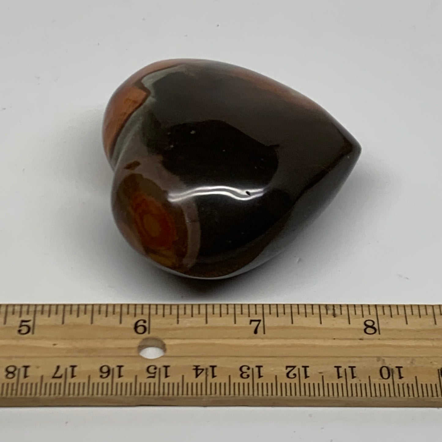 0.36 lbs, 2.3"x2.6"x1.4", Polychrome Jasper Heart Polished Crystal, B38040