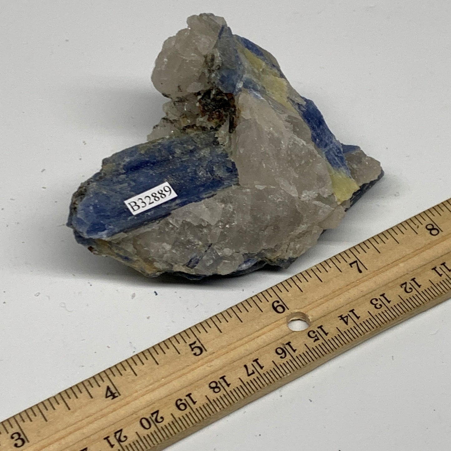 221.3g,3.8"x2.6"x1.6",Blue Kyanite Quartz  Mineral Specimen @Brazil, B32889