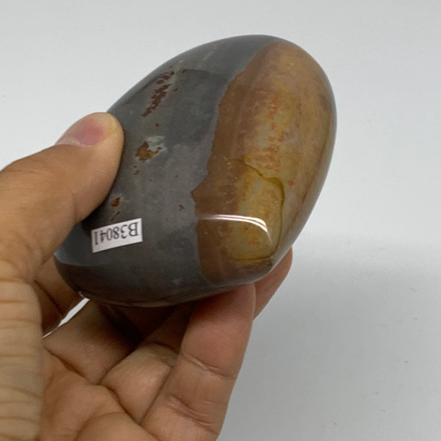 0.54 lbs, 2.9"x3"x1.3", Polychrome Jasper Heart Polished Crystal, B38041