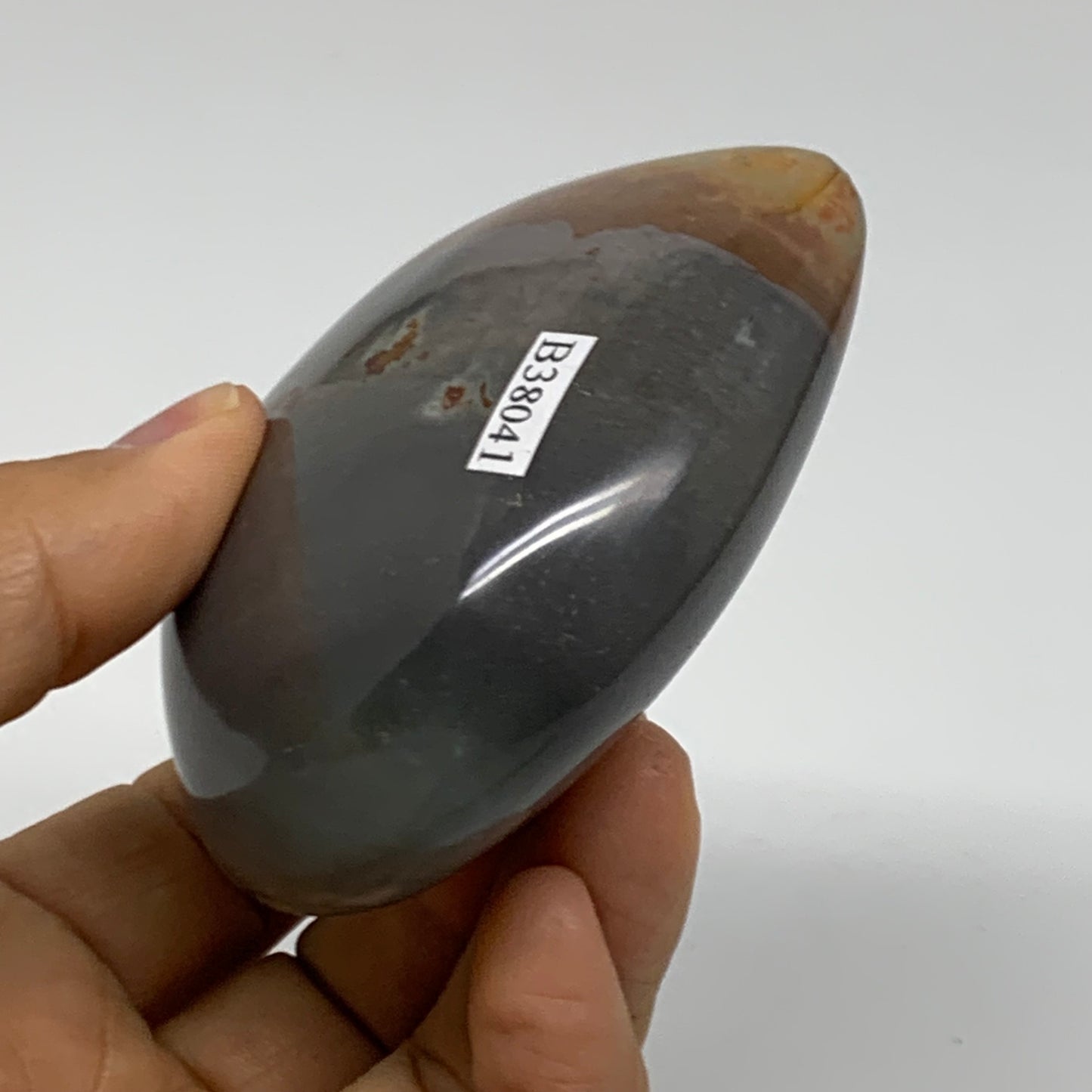 0.54 lbs, 2.9"x3"x1.3", Polychrome Jasper Heart Polished Crystal, B38041