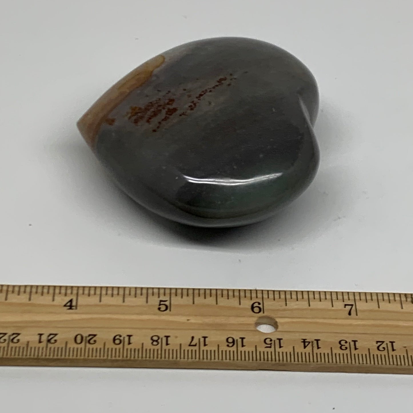 0.54 lbs, 2.9"x3"x1.3", Polychrome Jasper Heart Polished Crystal, B38041