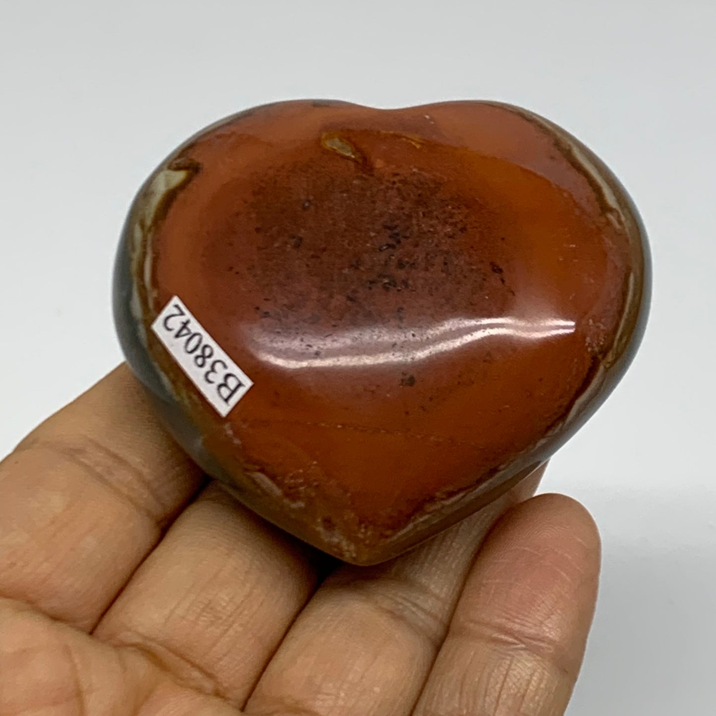 0.26 lbs, 2.2"x2.4"x1.1", Polychrome Jasper Heart Polished Crystal, B38042
