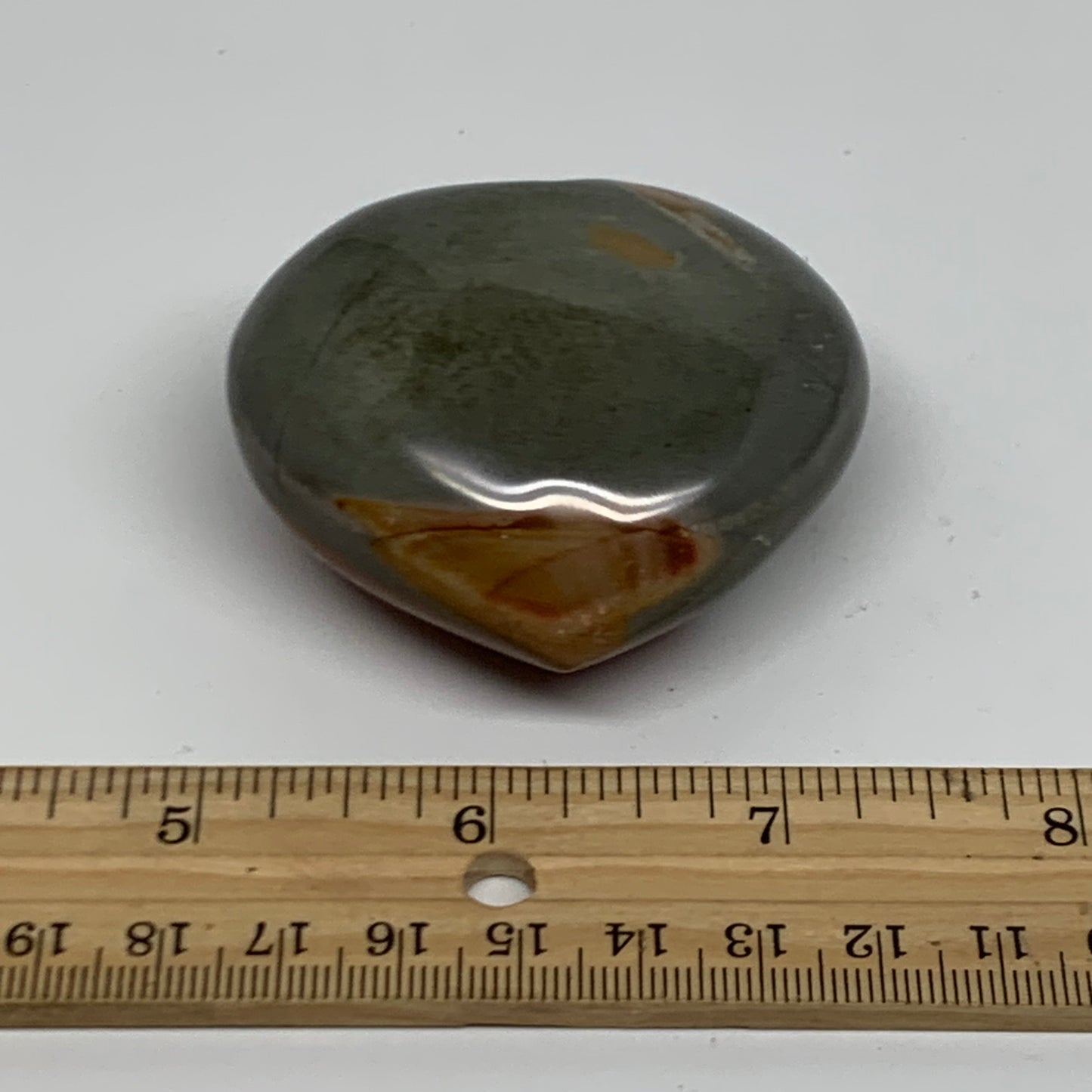 0.26 lbs, 2.2"x2.4"x1.1", Polychrome Jasper Heart Polished Crystal, B38042