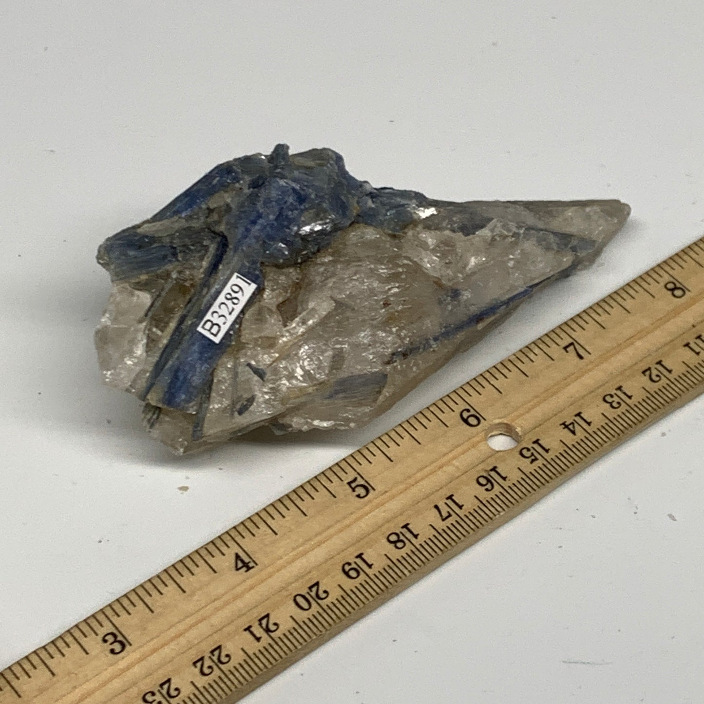 147.8g,4.4"x2.1"x1.1", Blue Kyanite Quartz  Mineral Specimen @Brazil, B32891