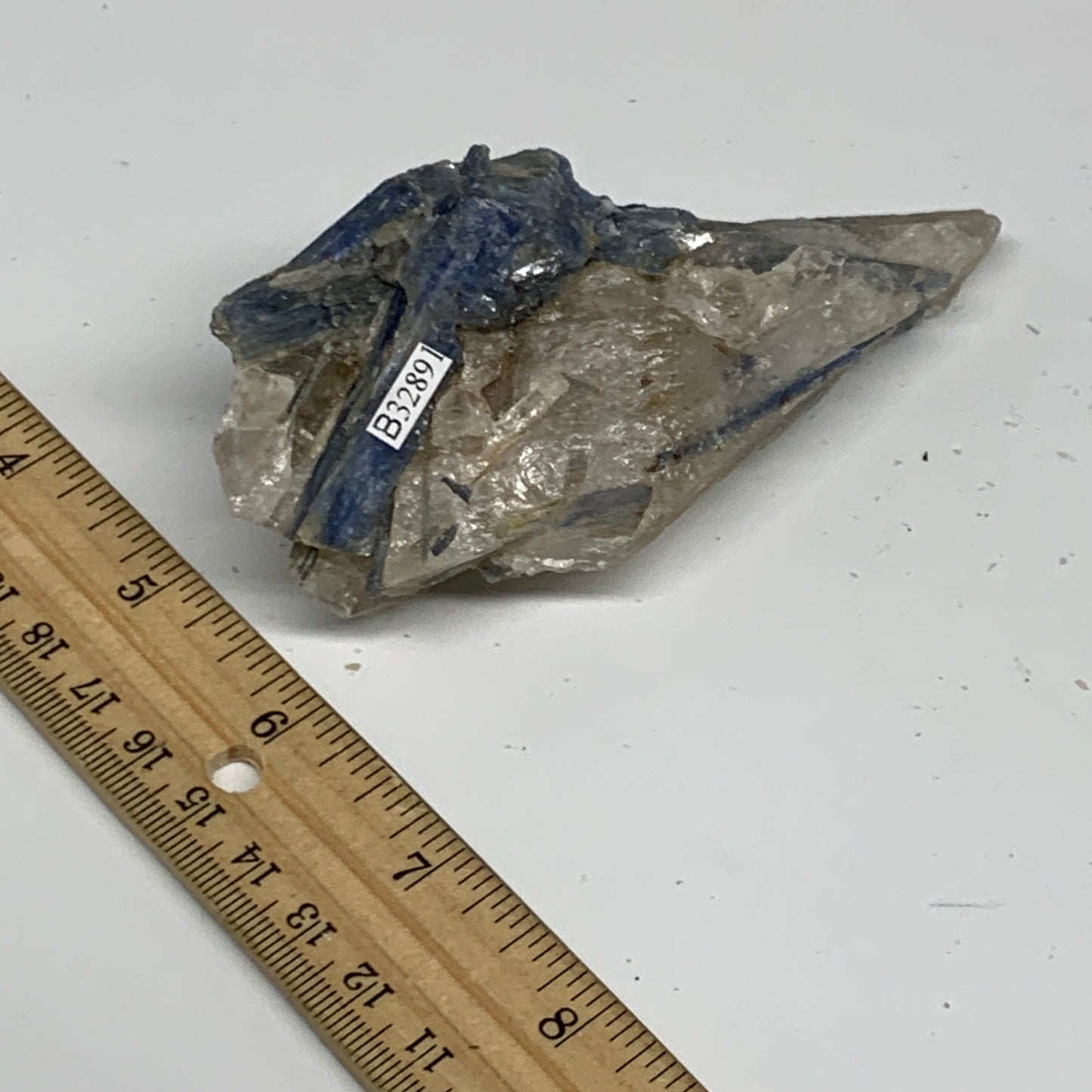 147.8g,4.4"x2.1"x1.1", Blue Kyanite Quartz  Mineral Specimen @Brazil, B32891