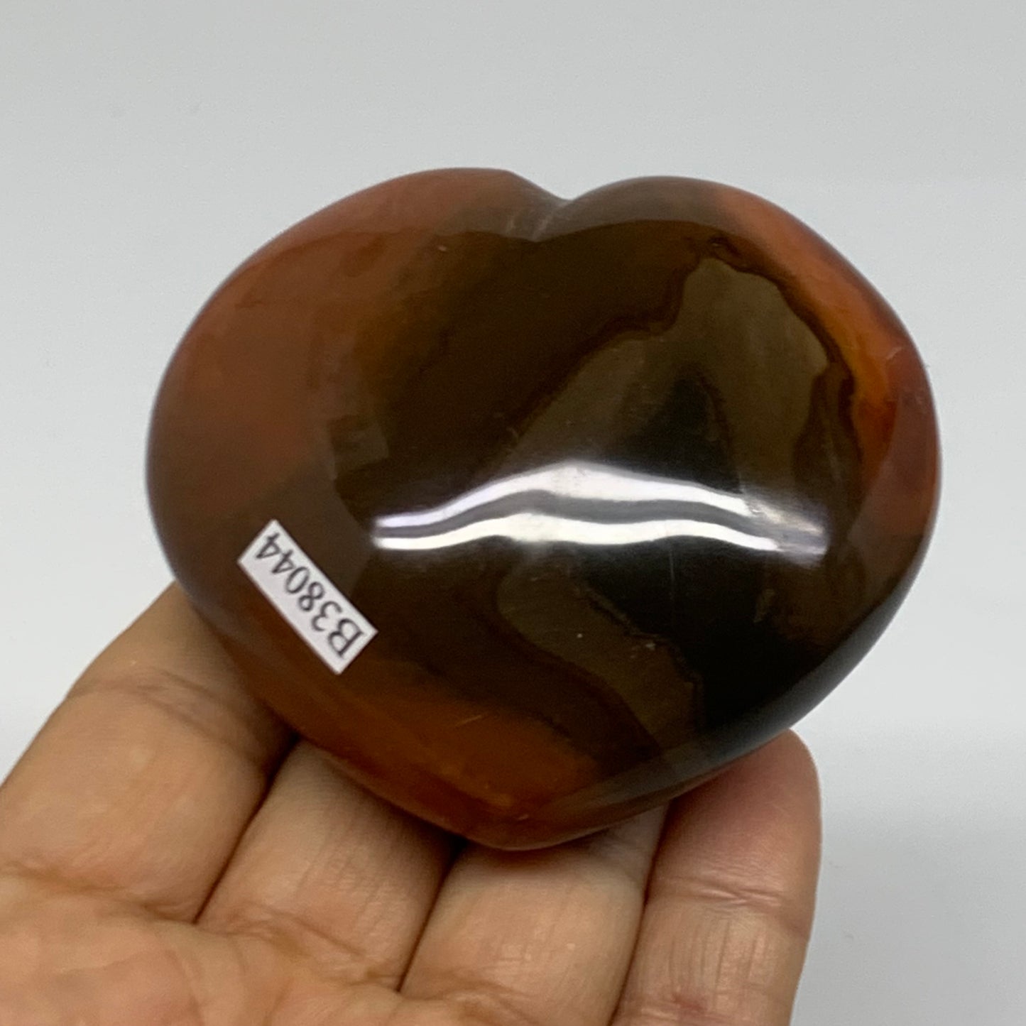 0.37 lbs, 2.5"x2.7"x1.2", Polychrome Jasper Heart Polished Crystal, B38044