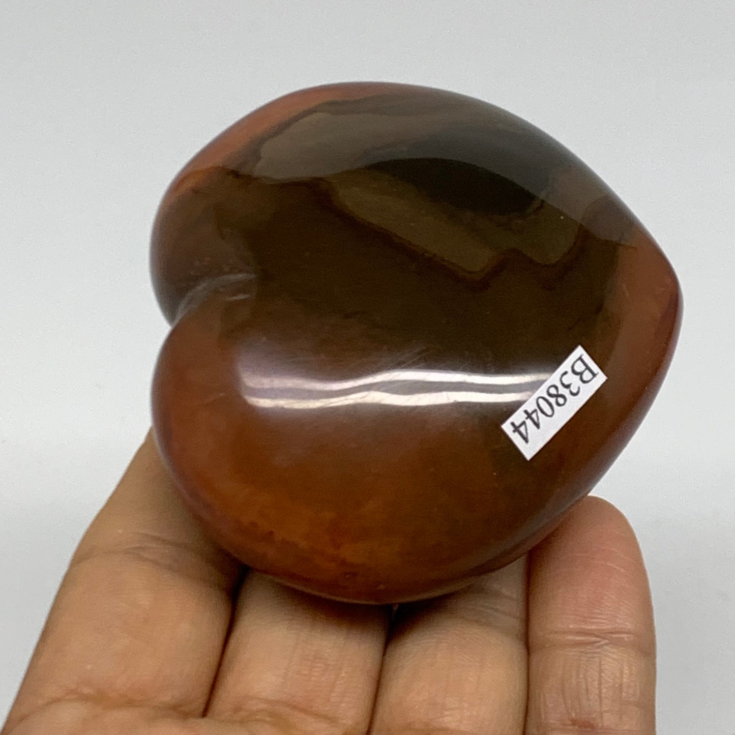 0.37 lbs, 2.5"x2.7"x1.2", Polychrome Jasper Heart Polished Crystal, B38044