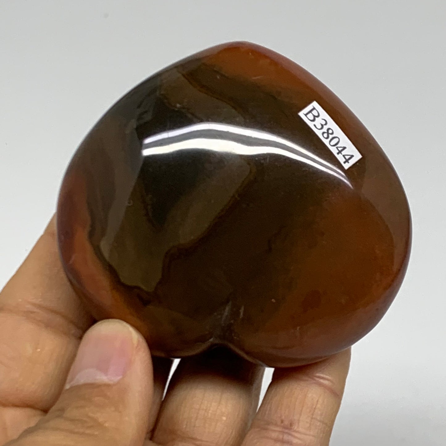 0.37 lbs, 2.5"x2.7"x1.2", Polychrome Jasper Heart Polished Crystal, B38044