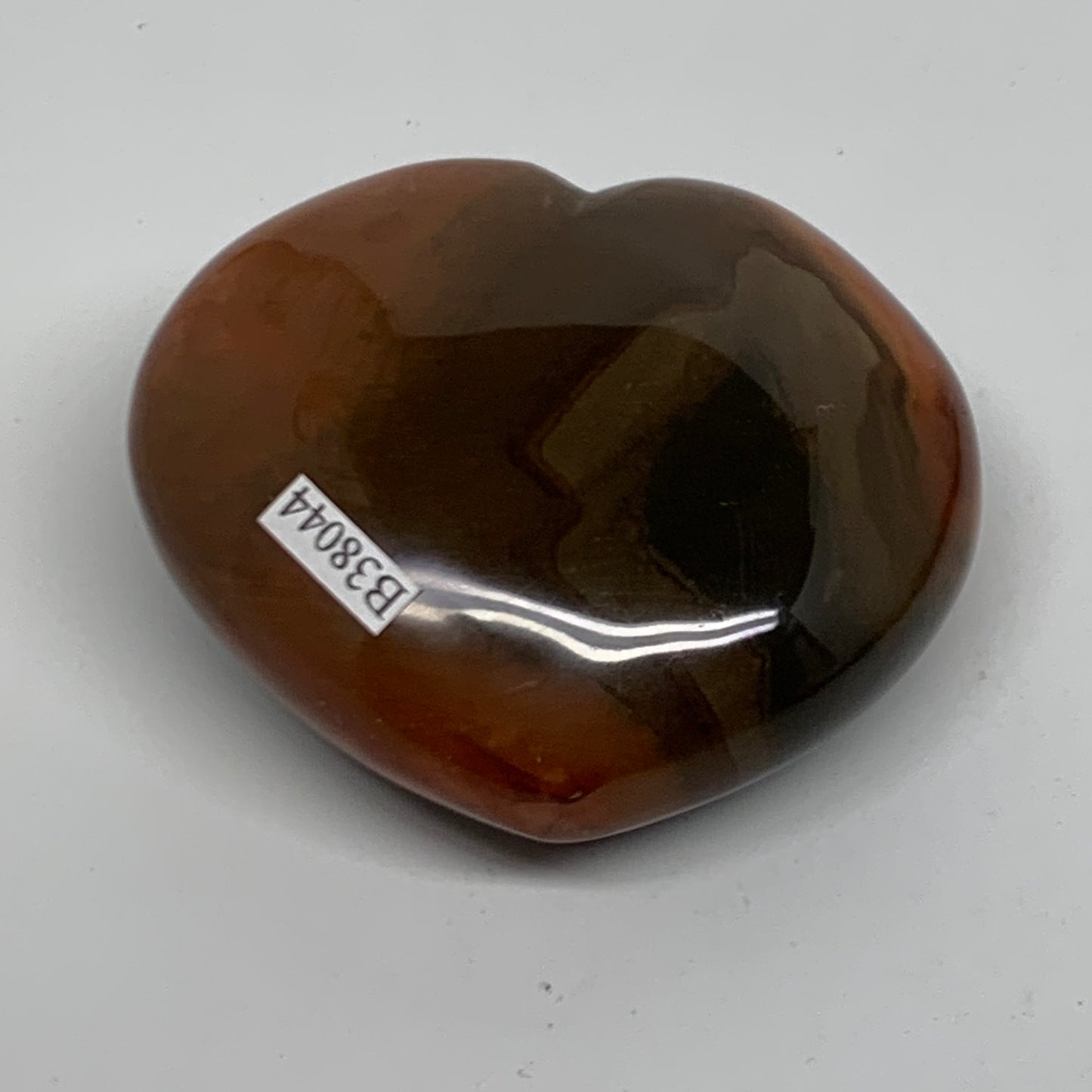 0.37 lbs, 2.5"x2.7"x1.2", Polychrome Jasper Heart Polished Crystal, B38044