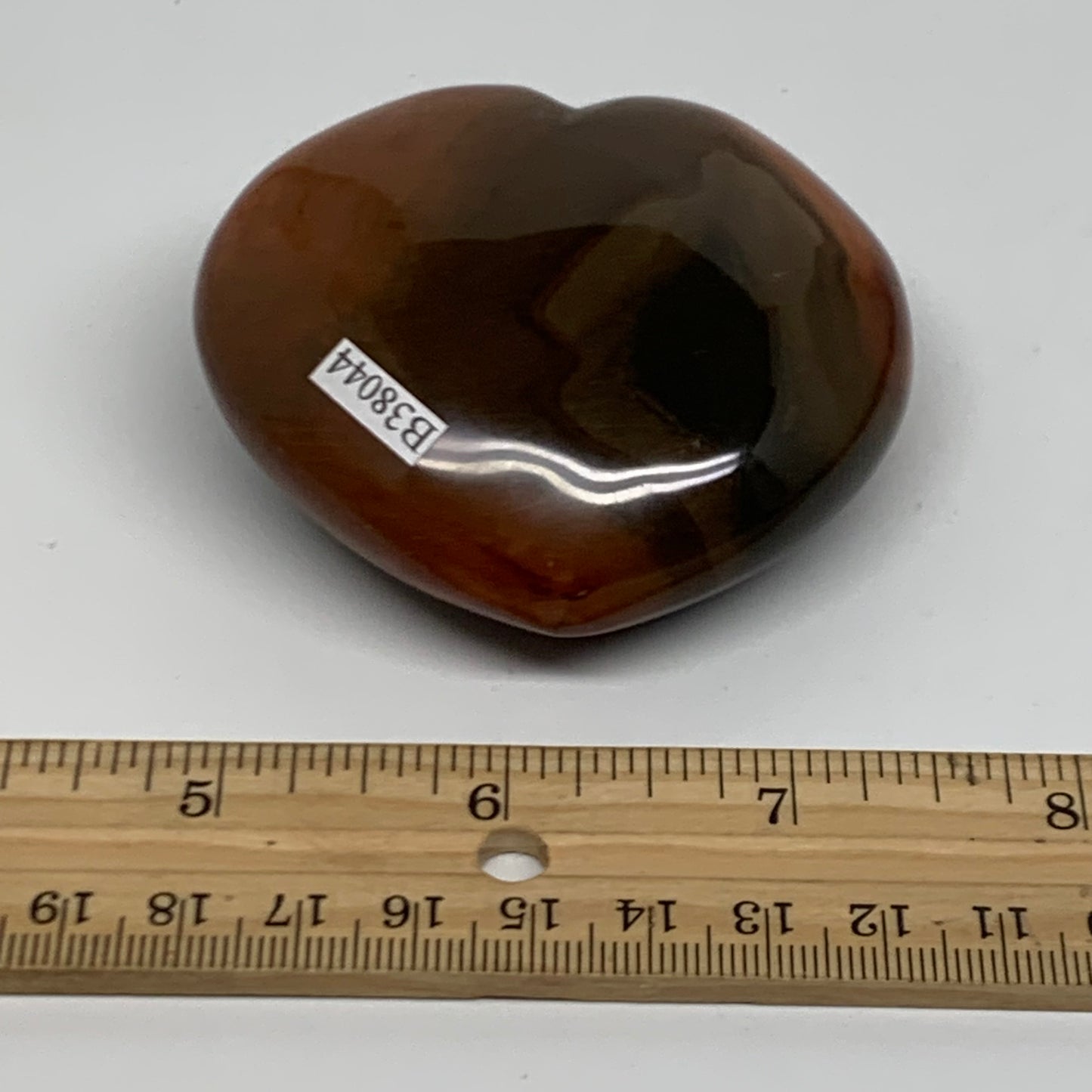 0.37 lbs, 2.5"x2.7"x1.2", Polychrome Jasper Heart Polished Crystal, B38044
