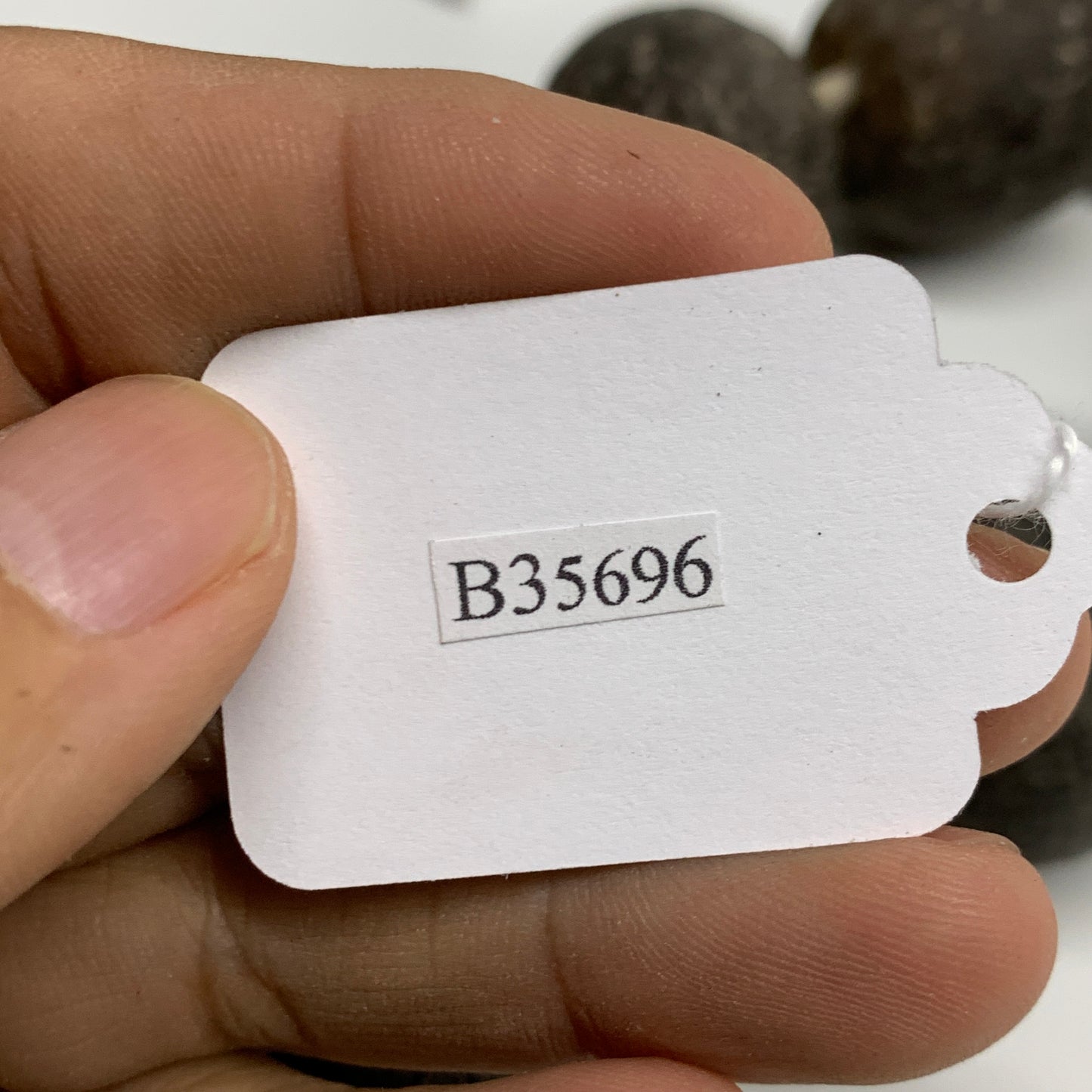 1.89 lbs, 25mm-30mm, 1 Strand, 23 beads, Green/gray Sea Glass Beads, B35696