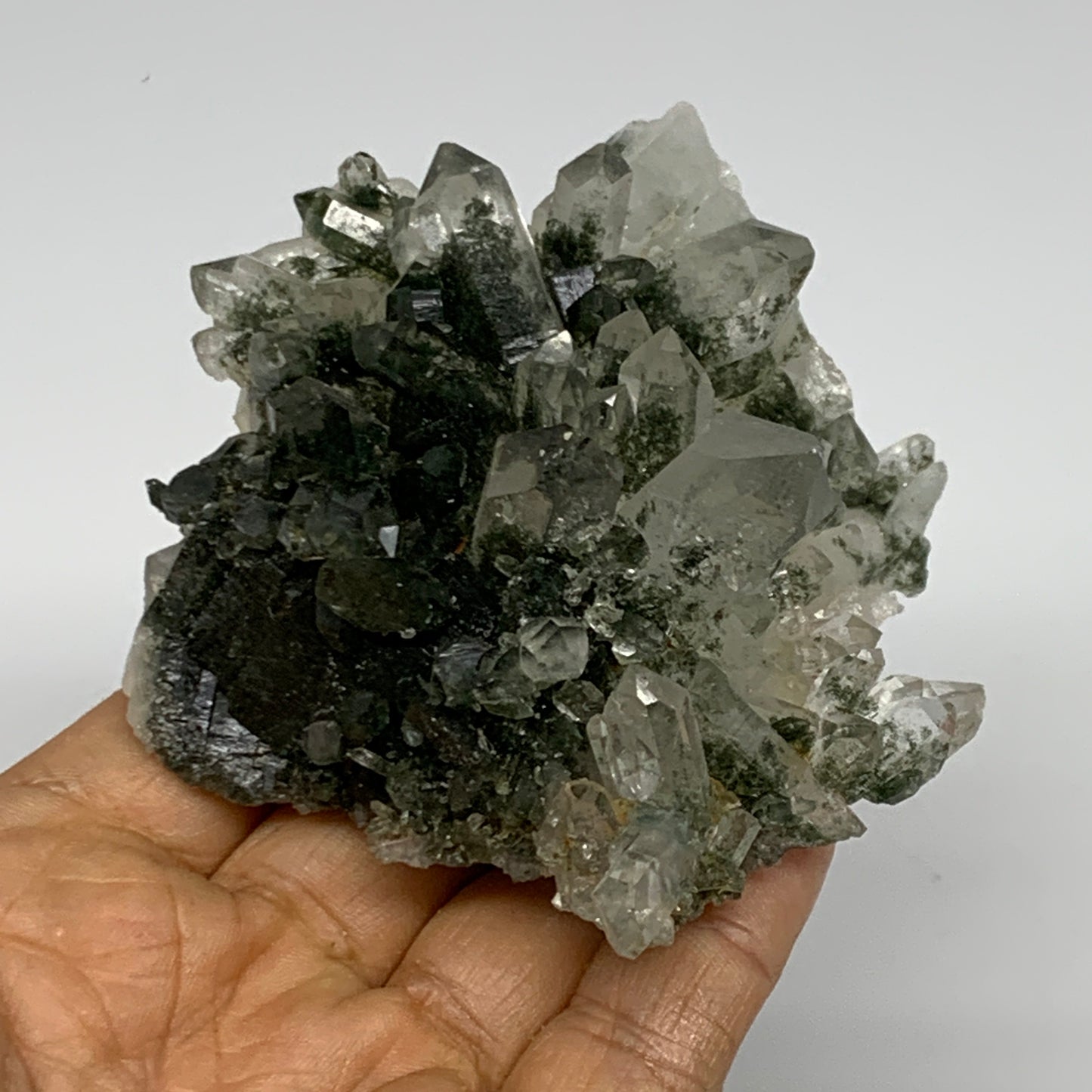 0.52 lbs, 3.9"x3.2"x1.7", Chlorine Quartz Crystal Mineral,Specimen Terminated,B2