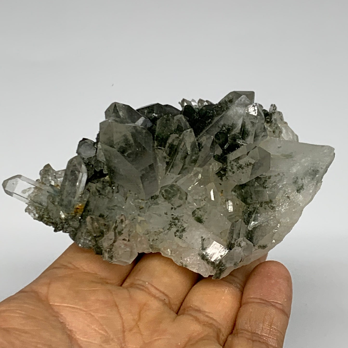 0.52 lbs, 3.9"x3.2"x1.7", Chlorine Quartz Crystal Mineral,Specimen Terminated,B2