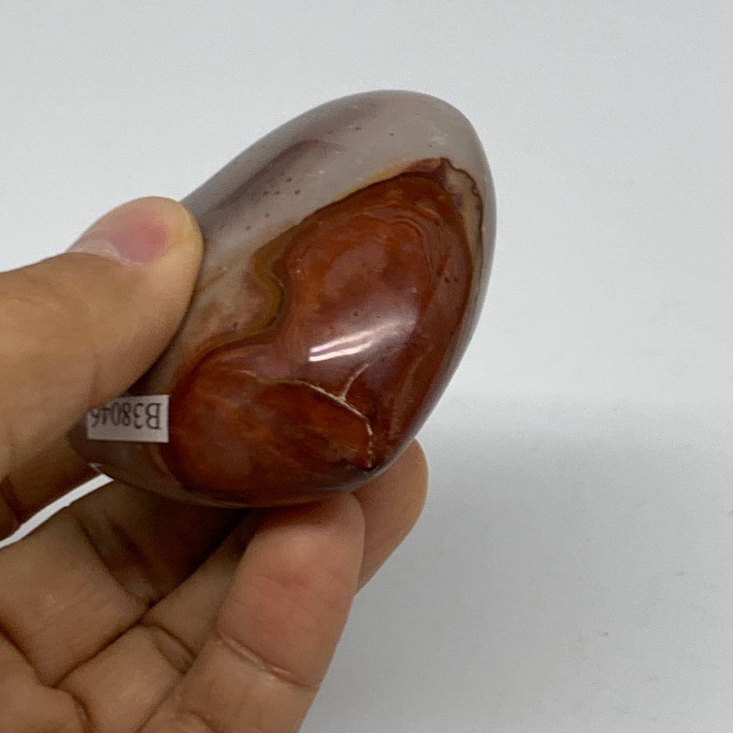 0.26 lbs, 2.2"x2.4"x1.1", Polychrome Jasper Heart Polished Crystal, B38046