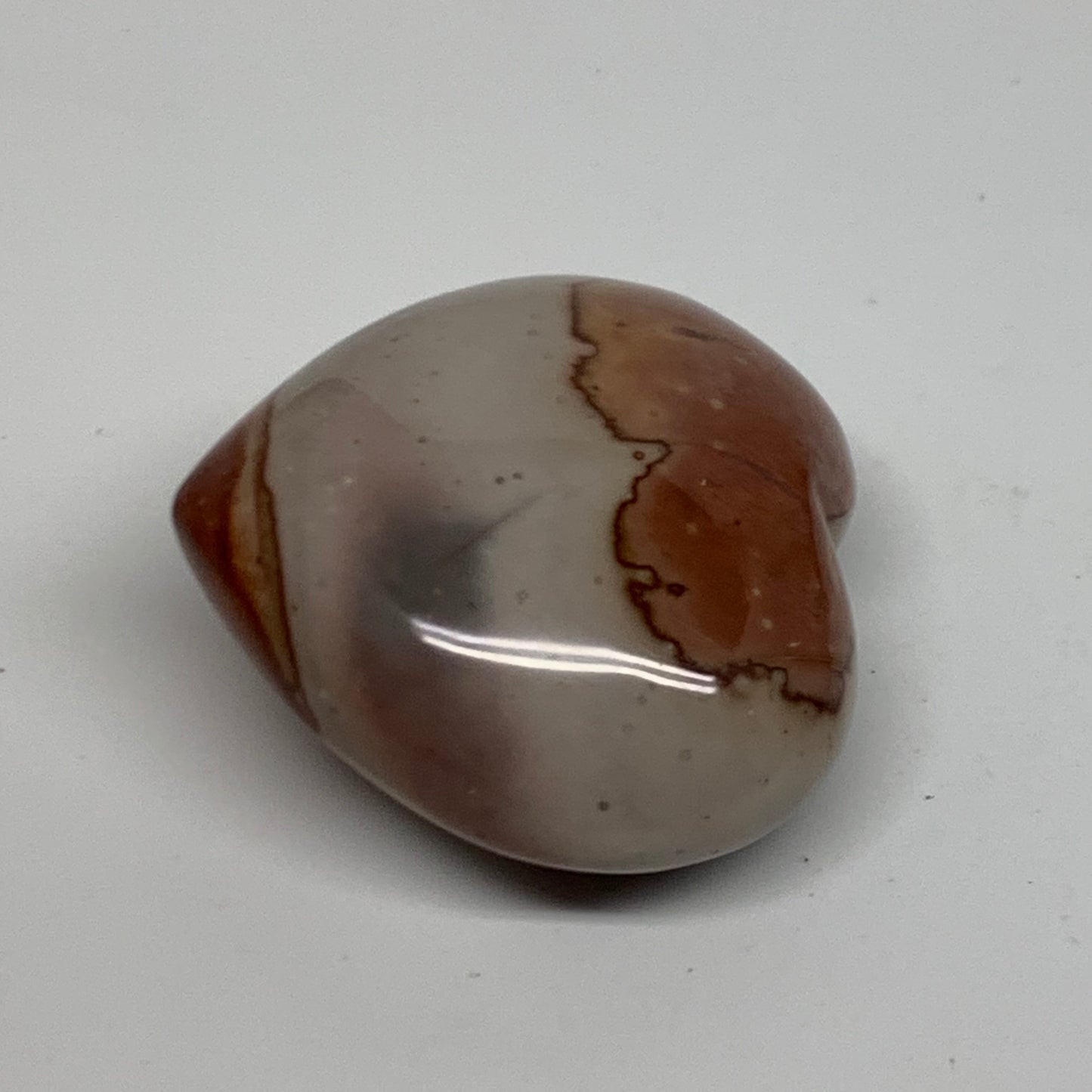 0.26 lbs, 2.2"x2.4"x1.1", Polychrome Jasper Heart Polished Crystal, B38046