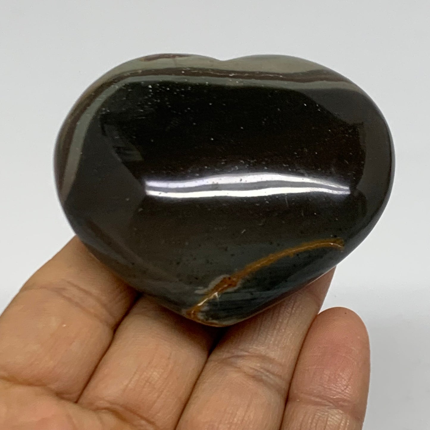 0.27 lbs, 2.2"x2.5"x1.1", Polychrome Jasper Heart Polished Crystal, B38047