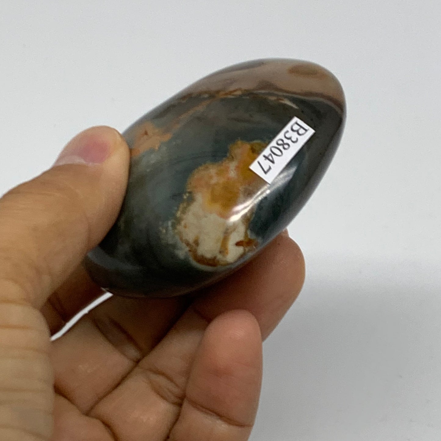 0.27 lbs, 2.2"x2.5"x1.1", Polychrome Jasper Heart Polished Crystal, B38047