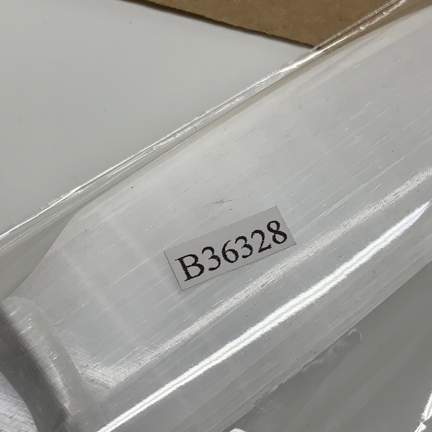 150g, 7.5"x1.2"x0.7", Natural Selenite Crystal Dagger (Satin Spar), B36328